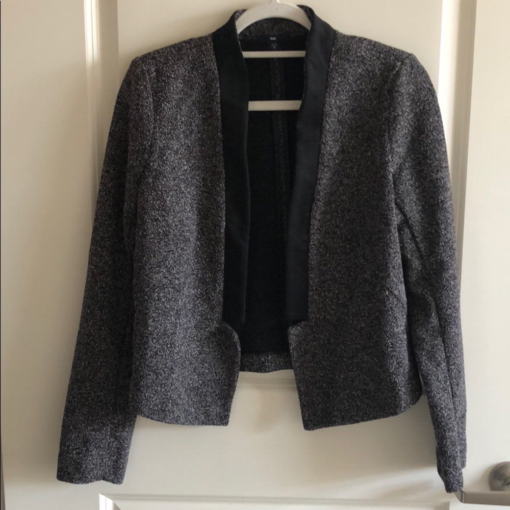 Gap heather gray tuxedo blazer